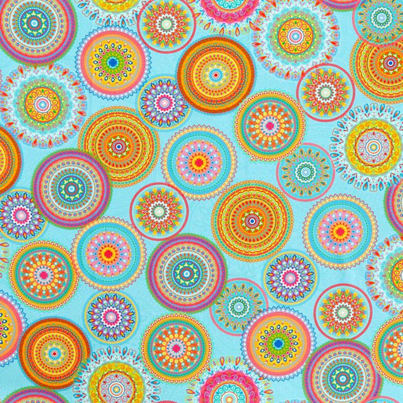 Outdoor Fabric Canvas Mandalas – turquoise,  image number 1