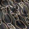 Glitter pinstripe chain links chiffon – black/white,  thumbnail number 2