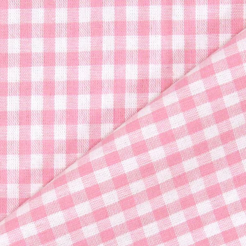 Cotton Vichy check 0,5 cm – pink/white,  image number 3