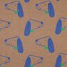 Cotton Jersey Dogs | Poppy Fabrics – light brown/royal blue,  thumbnail number 1