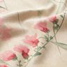 Decor Fabric Half Panama freesia flowers – natural/pale berry,  thumbnail number 2