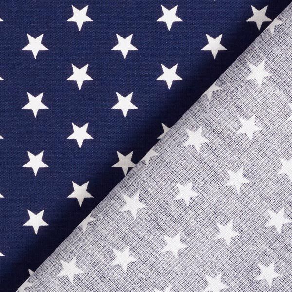 Cotton Poplin Medium Stars – navy blue/white,  image number 6