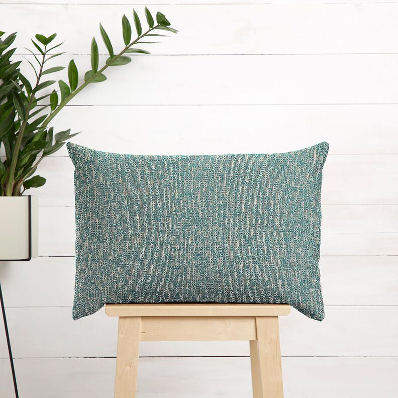 Upholstery Fabric Colourful Weave – light petrol/light taupe,  image number 6