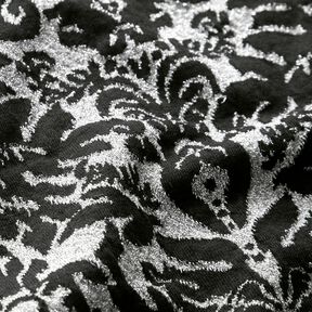jacquard jersey ornaments – metallic silver/black, 