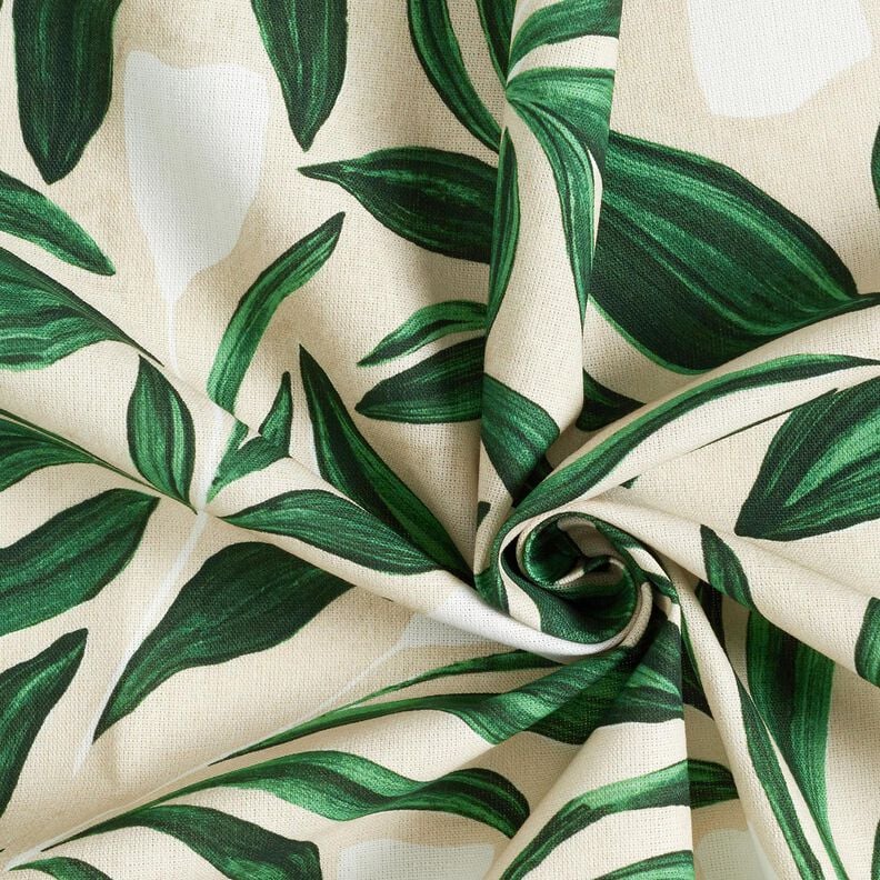 Decor Fabric Canvas sophisticated plants – dark green/natural, image number 3