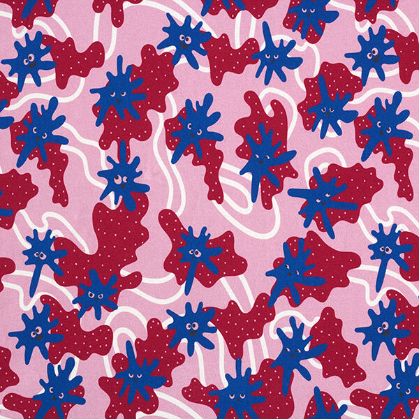 Slime monster sweatshirt fabric package | PETIT CITRON – pastel violet/royal blue,  image number 3