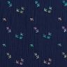 Double Gauze/Muslin Swallows Foil Print | Poppy Fabrics – midnight blue/colour mix,  thumbnail number 1