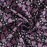viscose fabric sea of flowers – black/pastel violet,  thumbnail number 3