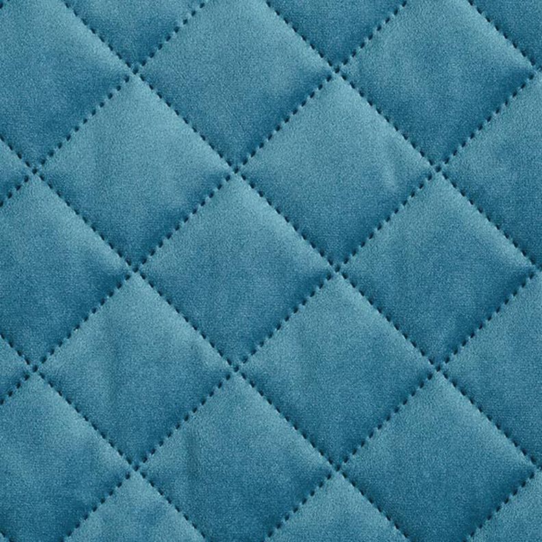Upholstery Fabric Velvet Quilted Fabric – petrol,  image number 1