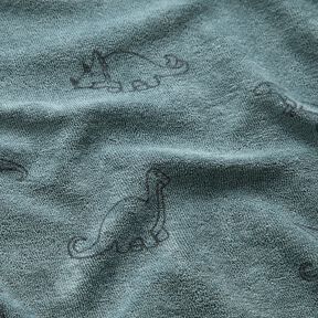 terry cloth jersey Dinosaurs – dove blue, 