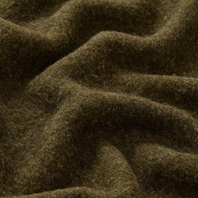 Wool fleece pure new wool Plain – dark olive, 