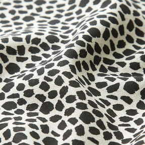 Decor Fabric Half Panama Leopard Print – black/natural, 