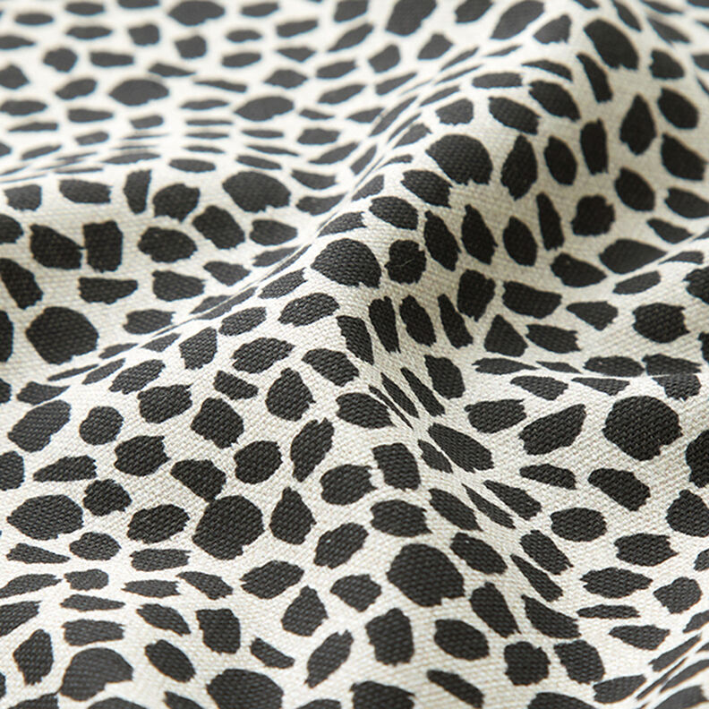 Decor Fabric Half Panama Leopard Print – black/natural,  image number 2
