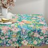 Decor Fabric Canvas Painted Flowers – green/pink,  thumbnail number 7