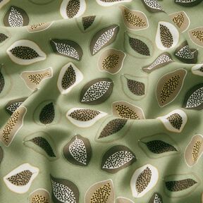 viscose fabric Papayas – reed/taupe, 