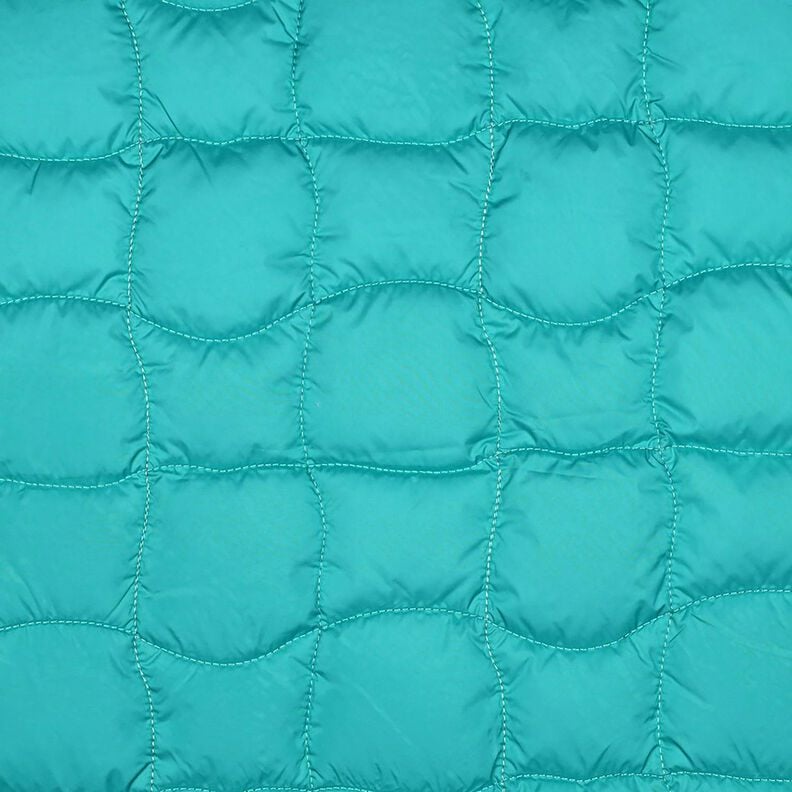 Quilted Fabric wavy squares – aqua blue/purple, image number 1