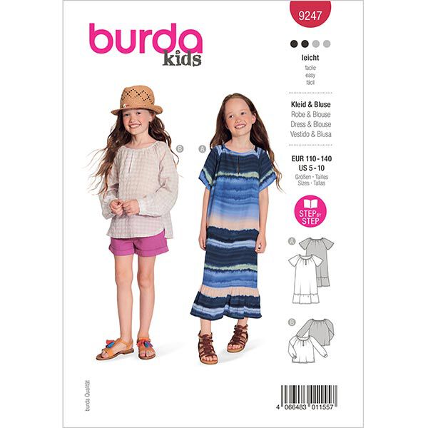 Dress / blouse  | Burda 9247 | 110-140,  image number 1