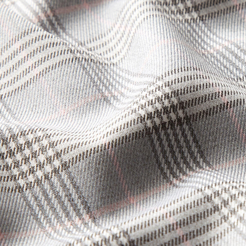 Stretch Trouser Fabric Tartan – light grey/dark grey,  image number 2