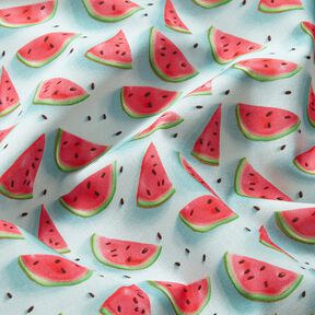 Cotton Poplin Watermelon – ice blue/intense pink, 