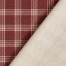 Decor Fabric Half Panama classic check – burgundy/natural,  thumbnail number 4