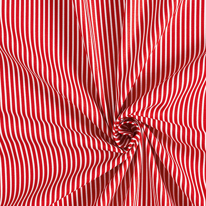 Cotton Poplin Stripes – red/white,  image number 3