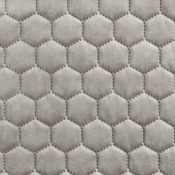 Upholstery Fabric Velvet Honeycomb Quilt – grey,  image number 1