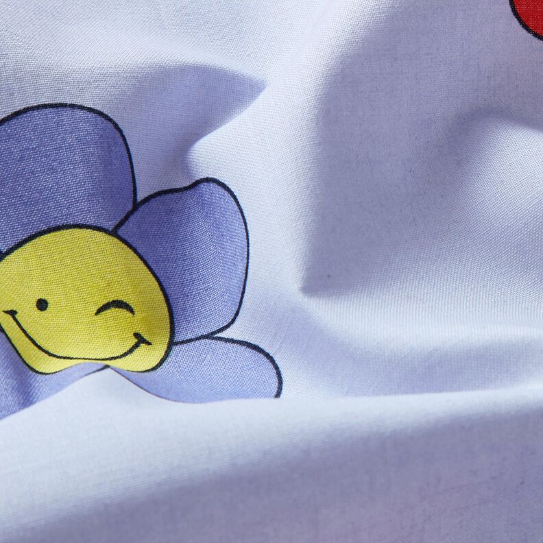 Coated Cotton cheerful flowers | Poppy Fabrics – baby blue/pink,  image number 3
