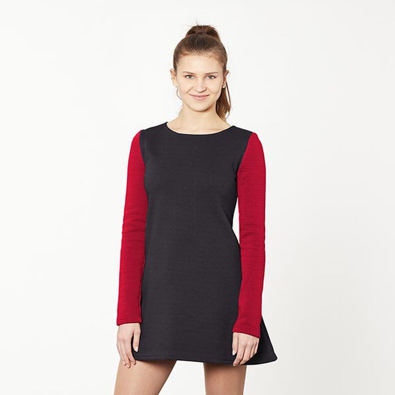 Plain Doubleface Jersey – carmine/midnight blue, image number 5