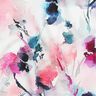 viscose fabric abstract watercolor flowers digital print – light pink/turquoise,  thumbnail number 2