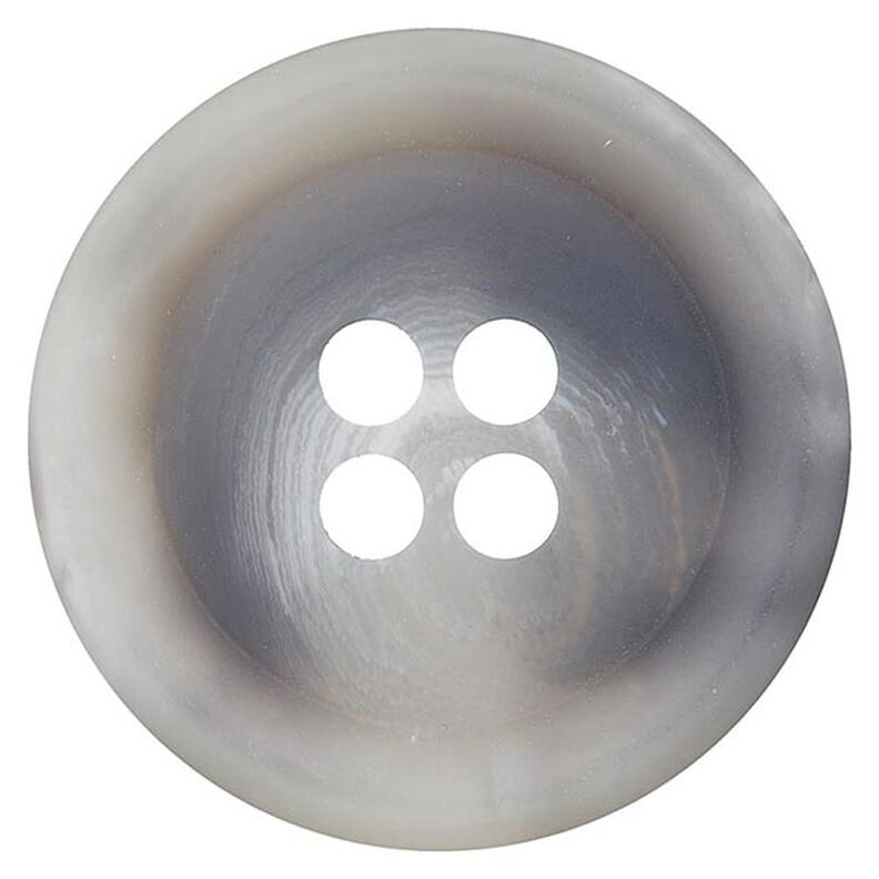 4-Hole Polyester Button – white/blue,  image number 1