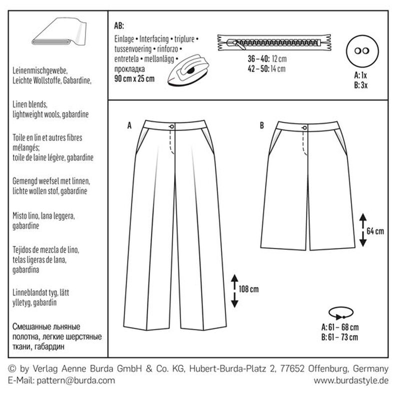 Pants, Burda 6613,  image number 7