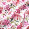 viscose fabric Watercolor spring flowers – white/pastel violet,  thumbnail number 2