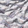 French Terry Baseball – silver/white,  thumbnail number 2