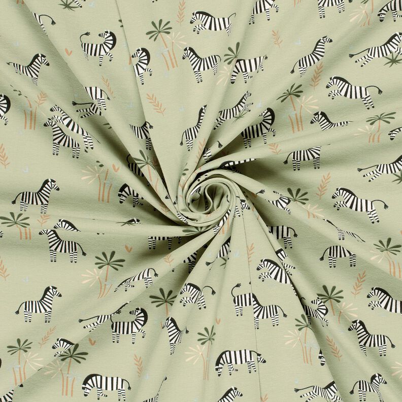 Cotton Jersey Plains zebras – reed,  image number 3