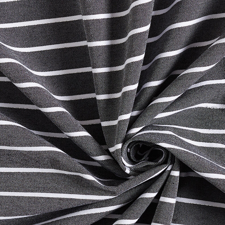 Viscose stretch with glitter stripes – black/white,  image number 3