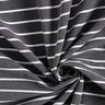 Viscose stretch with glitter stripes – black/white,  thumbnail number 3