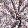 Cotton Poplin Rabbits in the flower meadow – dark grey,  thumbnail number 3