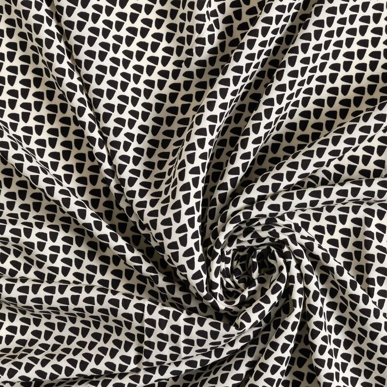 Blouse Fabric abstract graphic – cream/black,  image number 3