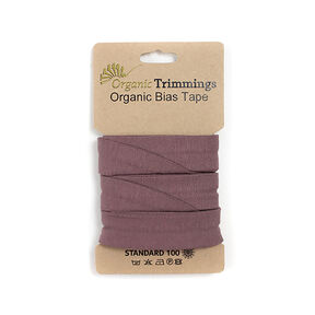 Bias binding Organic Cotton Jersey [3 m | 20 mm] – aubergine, 