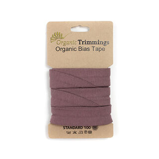 Bias binding Organic Cotton Jersey [3 m | 20 mm]  – aubergine, 