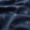 Baby Cord glittery butterflies – navy blue,  thumbnail number 2