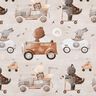 Decor Fabric Cotton Twill retro vehicles Digital Print – almond,  thumbnail number 1