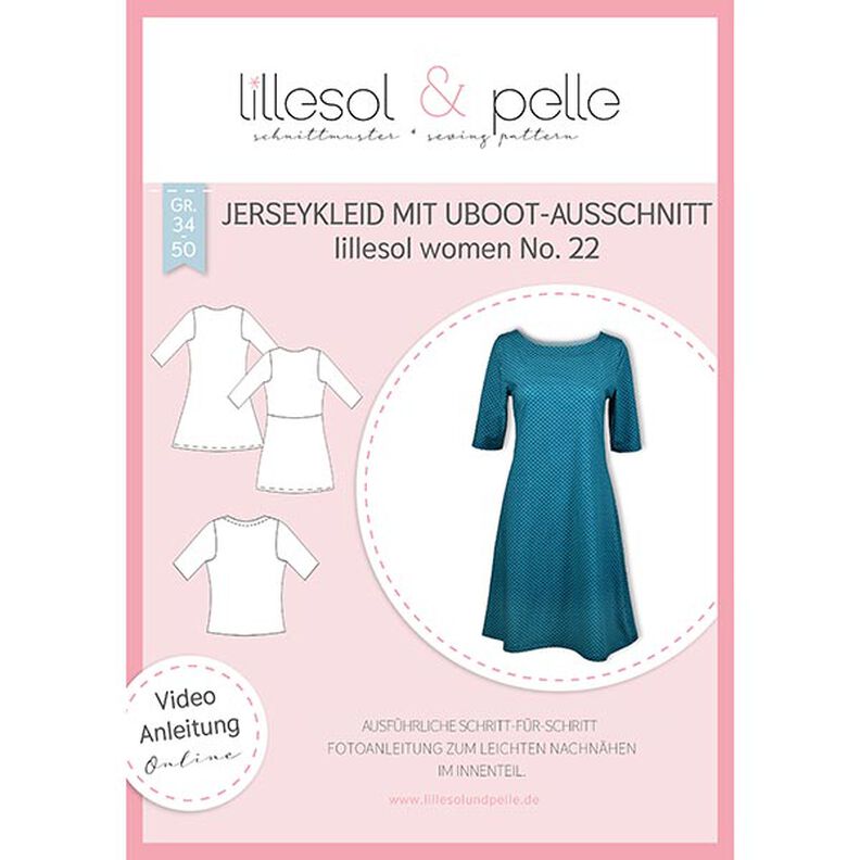 Boat Neck Jersey Dress, Lillesol & Pelle No. 22 | 34 - 50,  image number 1