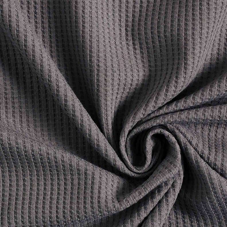 Cotton waffle jersey Plain – grey,  image number 1