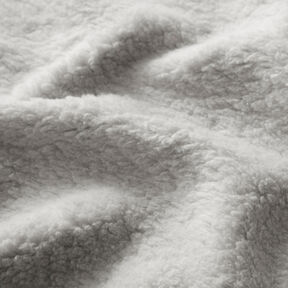 Plain sherpa Cotton Blend – silver grey, 