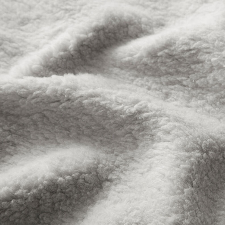 Plain sherpa Cotton Blend – silver grey,  image number 2