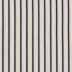 Decor Fabric Half Panama narrow nautical stripes – natural/navy blue, 