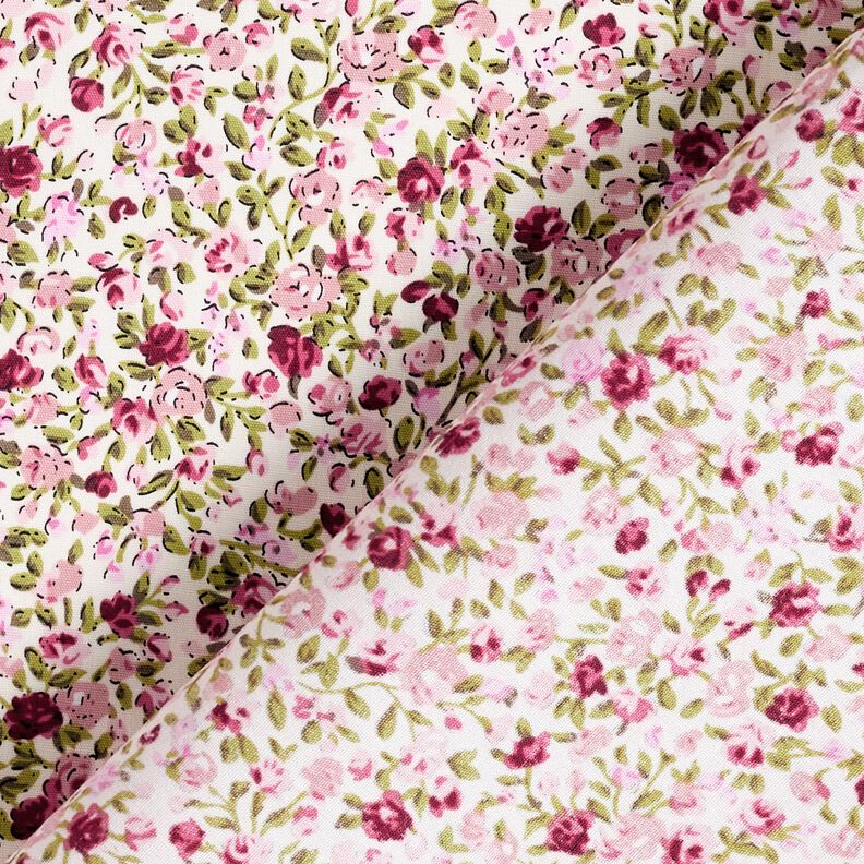 Cotton Poplin Sea of Roses – ivory/light pink, image number 4