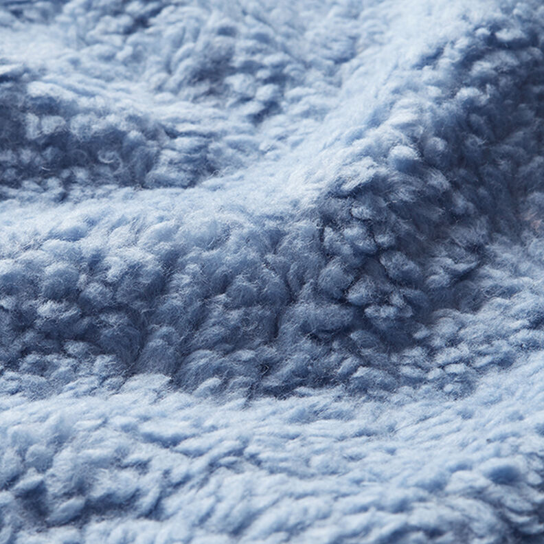 Plain cotton sherpa – light blue,  image number 2