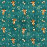 Alpine Fleece Cute Deer Digital Print – petrol,  thumbnail number 1